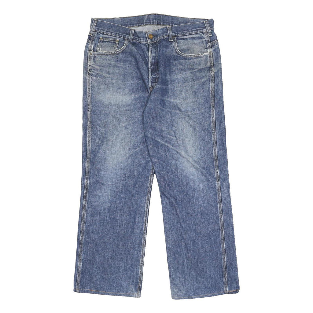 CARHARTT Mens Relaxed Blue Denim Jeans W33 L28 Button Closure Comfortable Style