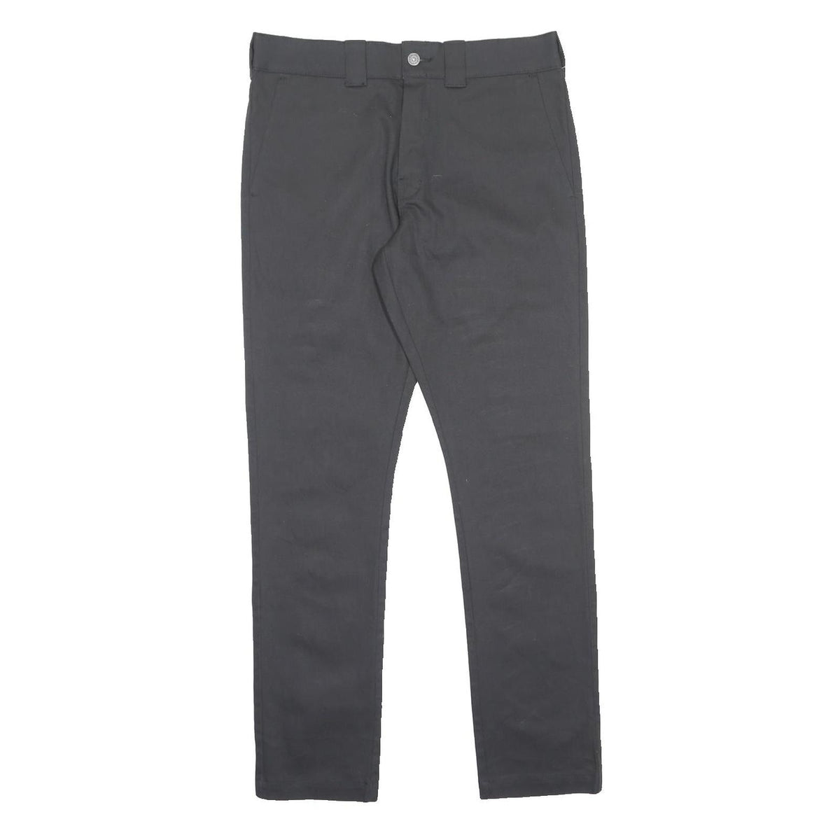 DICKIES Mens Black Regular Fit Straight Leg Trousers W32 L32 Workwear Zip