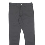 DICKIES Mens Black Regular Fit Straight Leg Trousers W32 L32 Workwear Zip