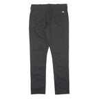DICKIES Mens Black Regular Fit Straight Leg Trousers W32 L32 Workwear Zip