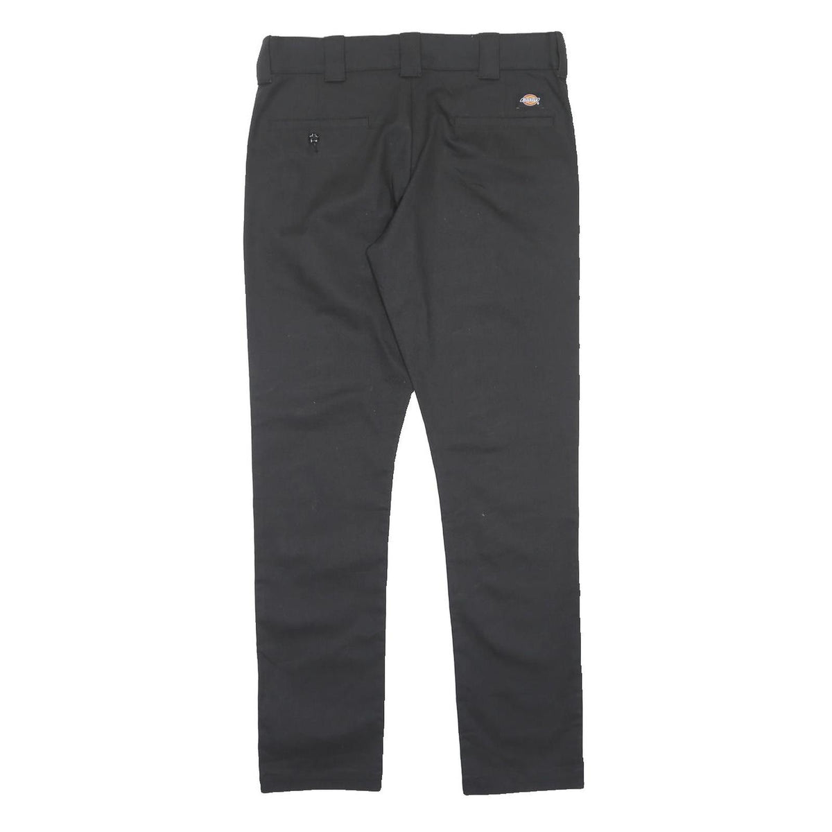 DICKIES Mens Black Regular Fit Straight Leg Trousers W32 L32 Workwear Zip