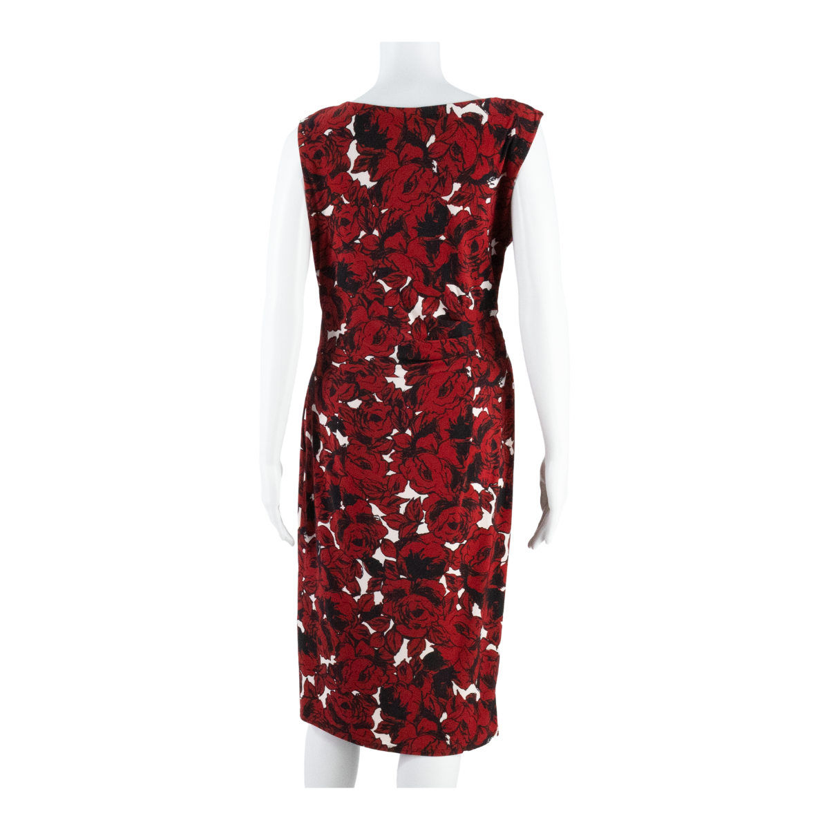 PHASE EIGHT Womens Bodycon Dress Red Floral Sleeveless Midi M