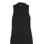 ARMANI EXCHANGE Womens Black Sleeveless Polyester Dress M V-Neck Bodycon Midi