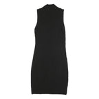 ARMANI EXCHANGE Womens Black Sleeveless Polyester Dress M V-Neck Bodycon Midi
