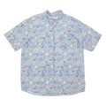 COLUMBIA Mens Hawaiian Shirt Blue Crazy Pattern XL