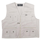 ARMY TEX Mens White Polyester Blend Utility Jacket 3XL Zip Sleeveless Workwear