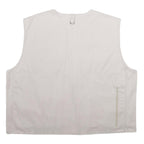 ARMY TEX Mens White Polyester Blend Utility Jacket 3XL Zip Sleeveless Workwear