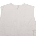 ARMY TEX Mens White Polyester Blend Utility Jacket 3XL Zip Sleeveless Workwear