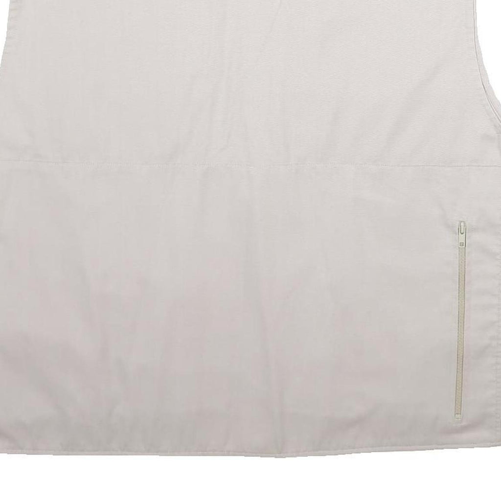 ARMY TEX Mens White Polyester Blend Utility Jacket 3XL Zip Sleeveless Workwear