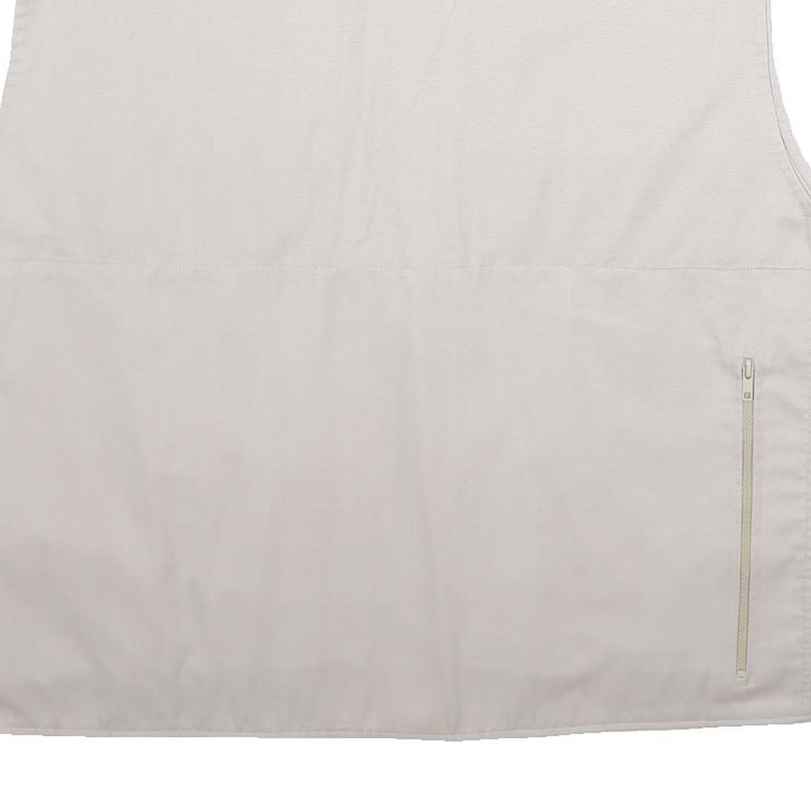 ARMY TEX Mens White Polyester Blend Utility Jacket 3XL Zip Sleeveless Workwear