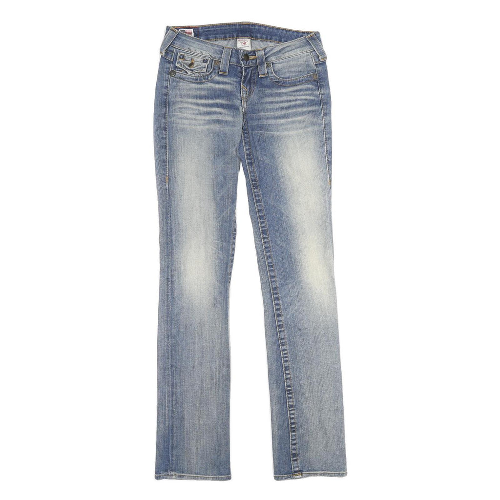 TRUE RELIGION Womens Jeans Blue Relaxed Straight Denim Medium W26 L34 Stylish