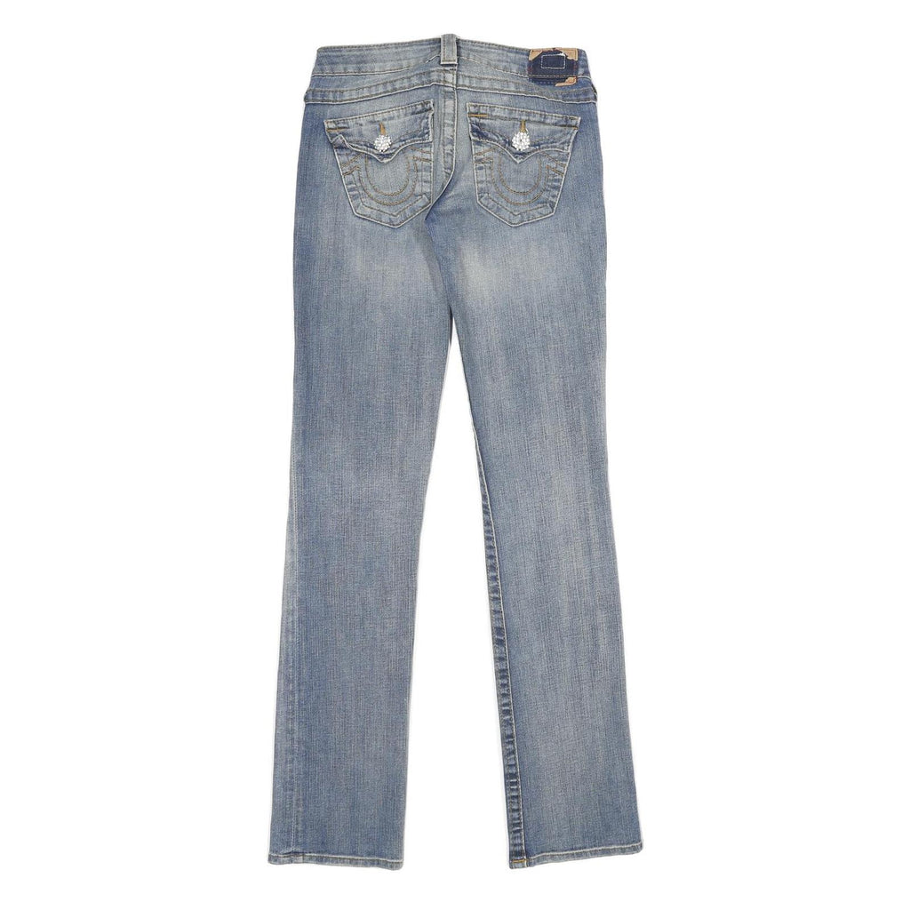 TRUE RELIGION Womens Jeans Blue Relaxed Straight Denim Medium W26 L34 Stylish