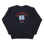 LETS GO Mens Black California 65 University Crew Neck Sweatshirt M Casual