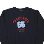 LETS GO Mens Black California 65 University Crew Neck Sweatshirt M Casual