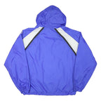 GTM Mens Blue & White Softball Windbreaker XL Polyester Blend Jacket Hooded Zip