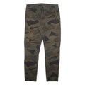 H&M Camo Mens Trousers Green Regular Tapered W34 L31