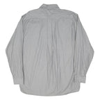 TOMMY HILFIGER Mens Grey Stripe Button-Down Shirt L Classic Fit Cotton Blend