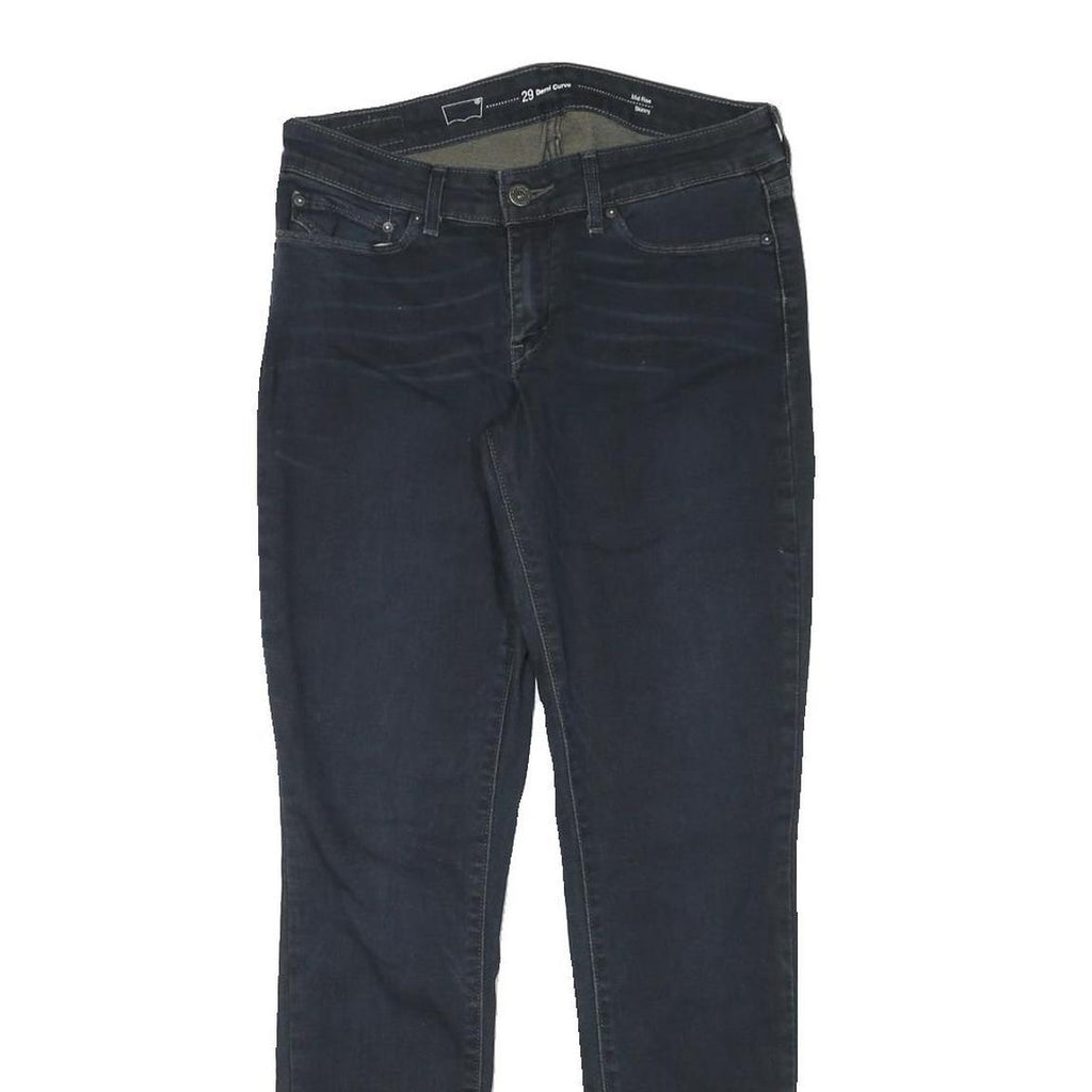 LEVI'S Womens Slim Skinny Denim Dark W28 L29 Stretch Cotton Blend Zip Jeans