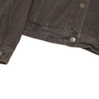 LAUREN RALPH LAUREN Womens Black Cotton Blend Denim Jacket M Plain Button