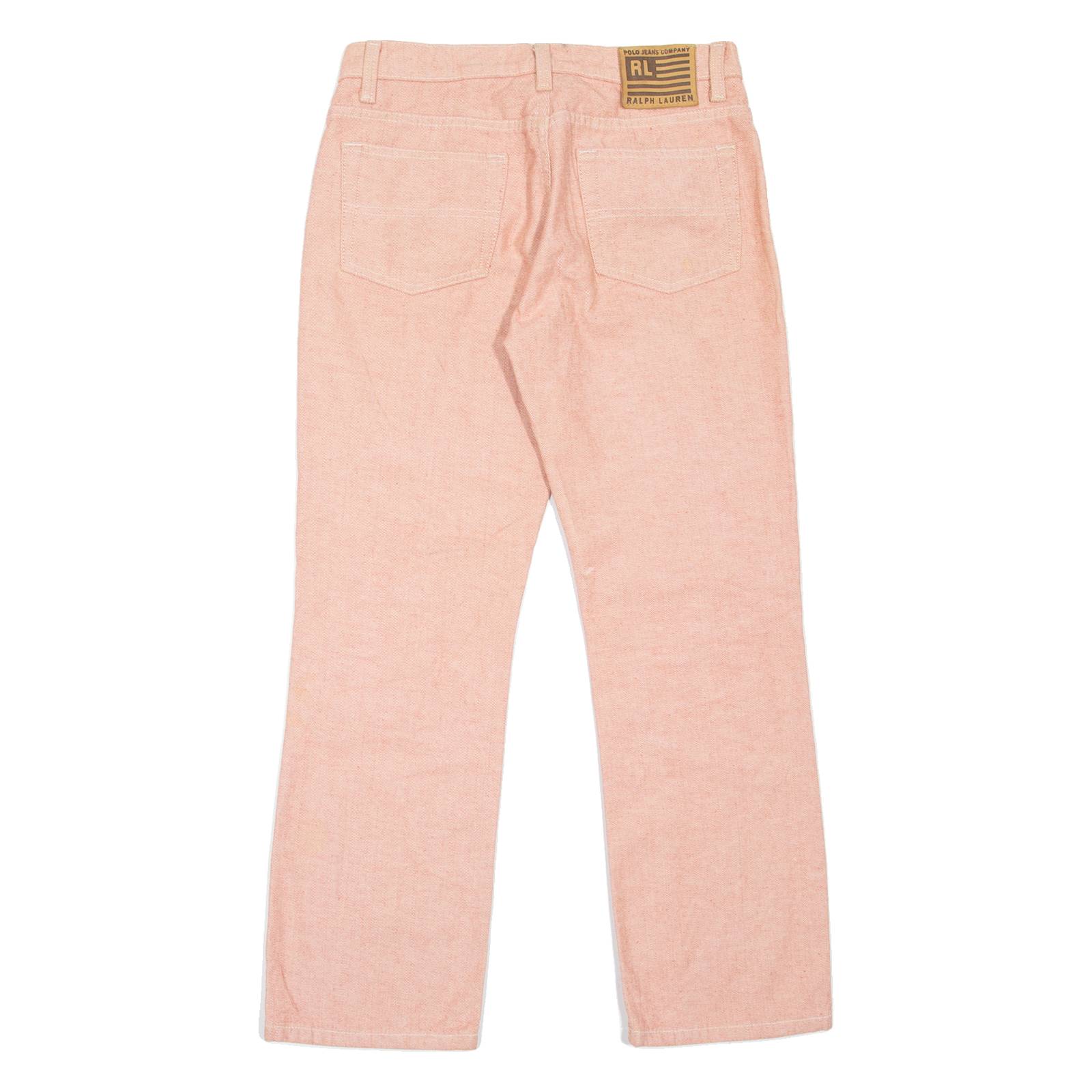 RALPH LAUREN POLO JEANS COMPANY Womens Jeans Pink Regular Straight W29 L28