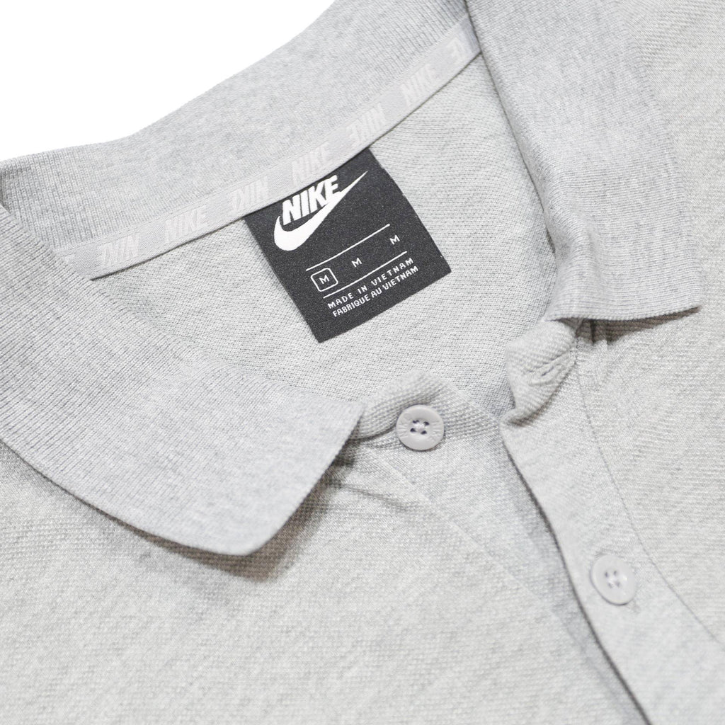 NIKE Mens Grey Short Sleeve Plain Polo Shirt M Cotton Sports Casual