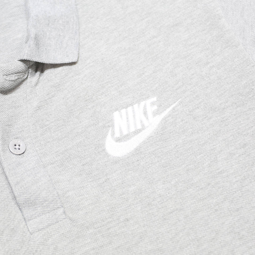 NIKE Mens Grey Short Sleeve Plain Polo Shirt M Cotton Sports Casual