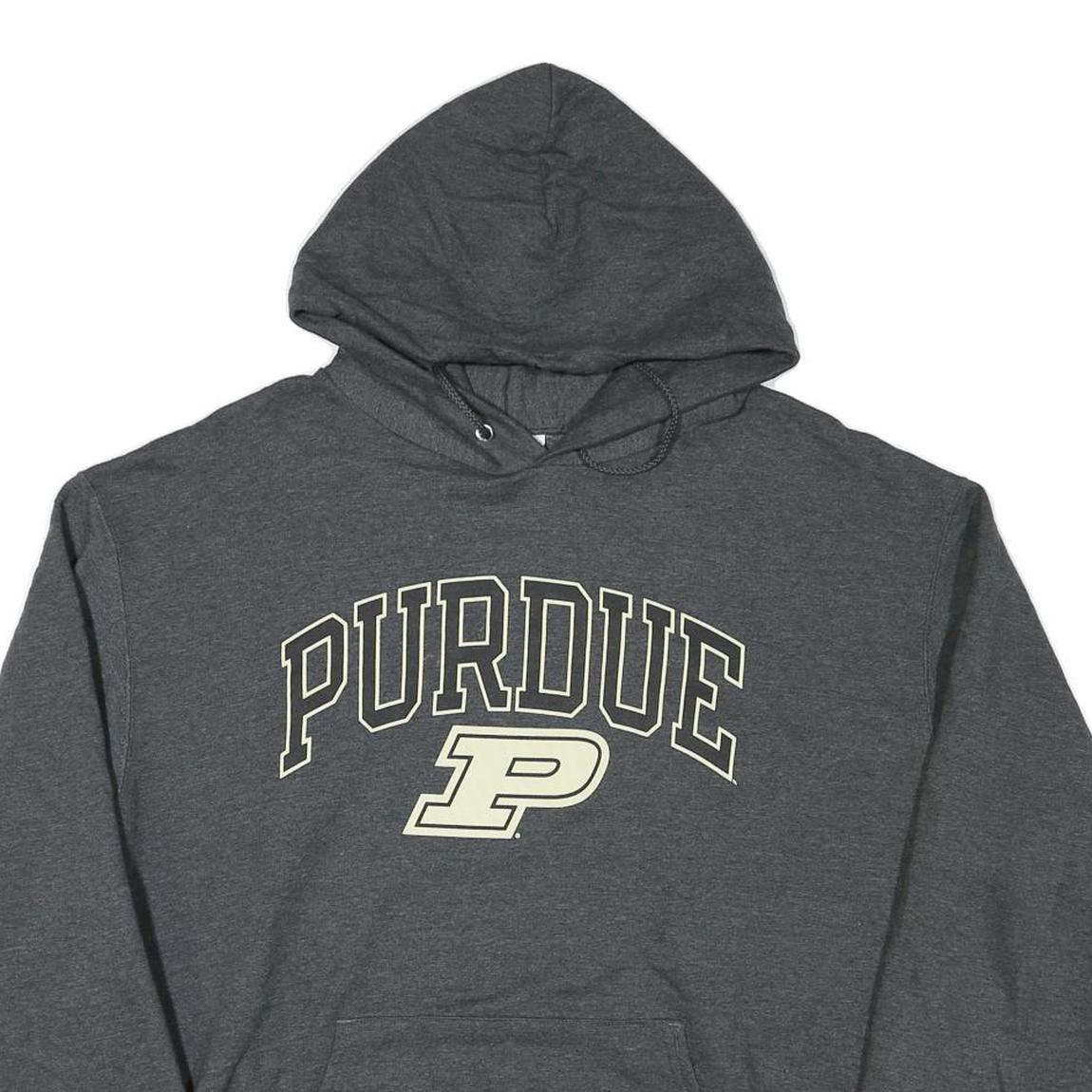CHAMPION Mens Grey Purdue Pullover Hoodie XL Cotton Blend Casual