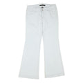 CALVIN KLEIN Womens Jeans White Regular Flared Denim Light W32 L32 Zip Cotton