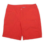 THE NORTH FACE Womens Red Casual Cotton Blend Shorts L W34 Outdoor Summer