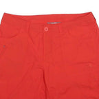 THE NORTH FACE Womens Red Casual Cotton Blend Shorts L W34 Outdoor Summer