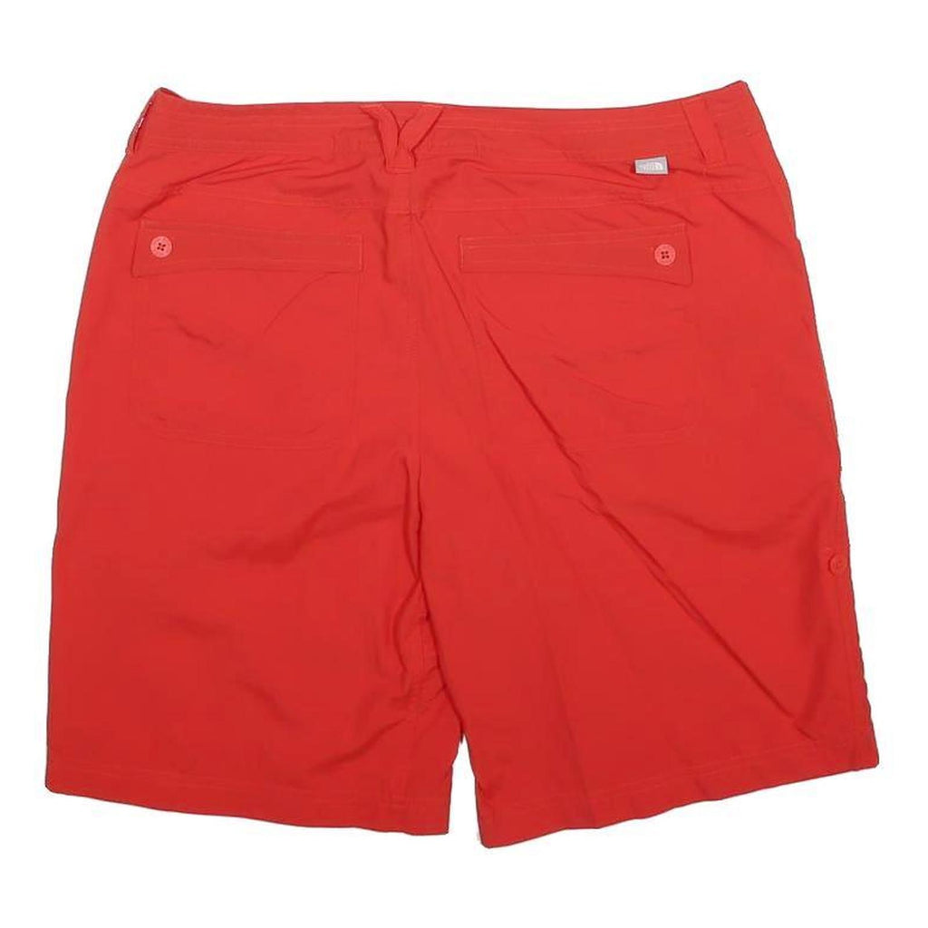 THE NORTH FACE Womens Red Casual Cotton Blend Shorts L W34 Outdoor Summer