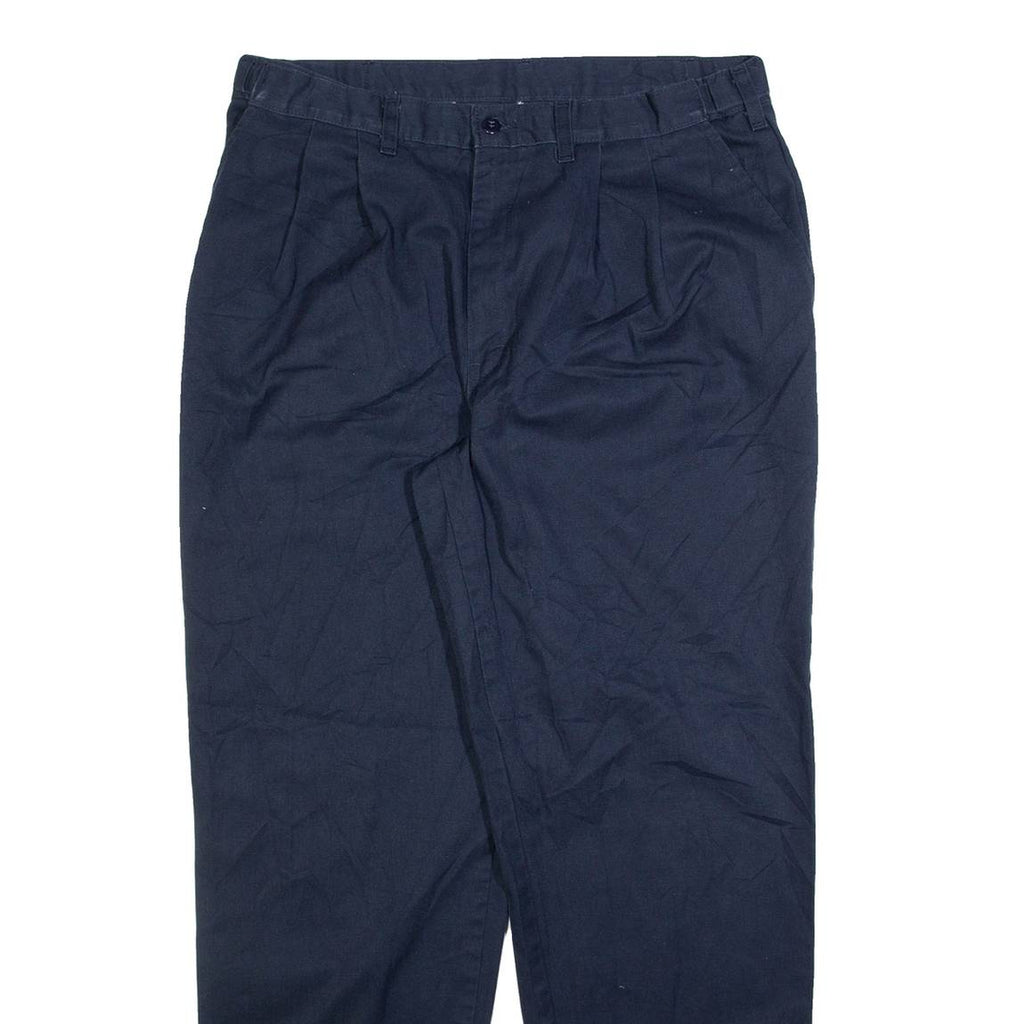 DICKIES Womens Trousers Blue Relaxed Tapered W36 L32