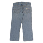 CARHARTT Mens Jeans Blue Relaxed Straight Denim Light W32 L35 Casual Workwear