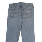 CARHARTT Mens Jeans Blue Relaxed Straight Denim Light W32 L35 Casual Workwear