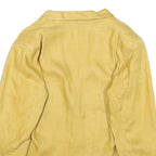 CHRISTIAN AUJARD Womens Yellow Classic Jacket M Polyester Blend Button Plain