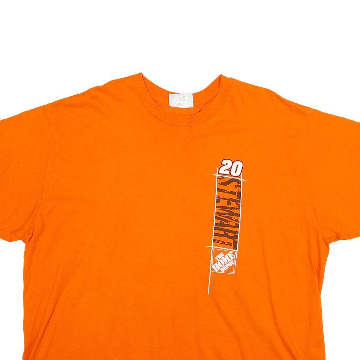 WINNER'S CIRCLE Mens Orange Stewart Graphic T-Shirt 2XL Short Sleeve Crew Neck