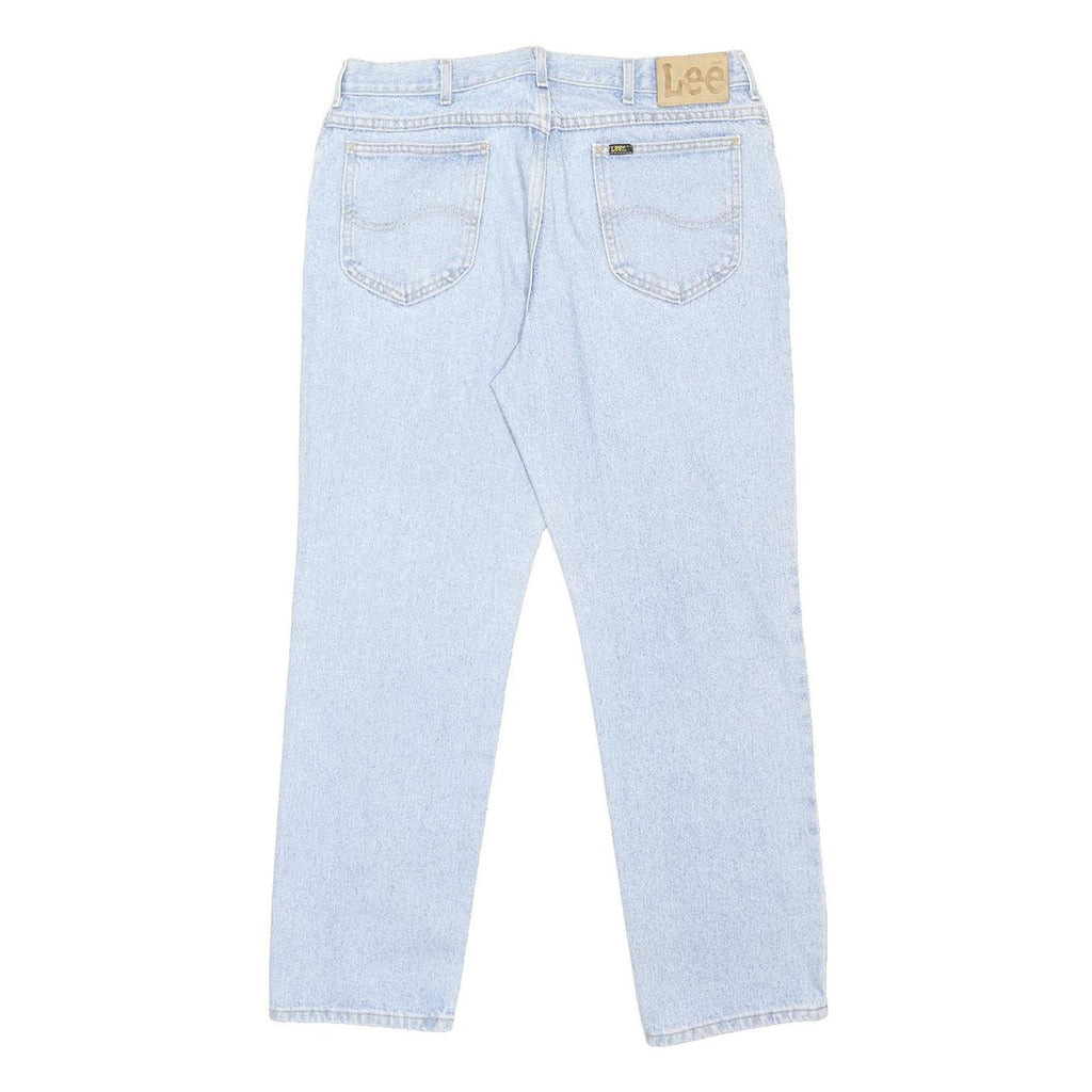 LEE Mens Light Blue Relaxed Straight Denim Medium Wash Jeans W36 L30 Comfortable