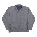 YES SIR Mens Grey Check Reversible Jacket XL Polyester Blend Zip Casual