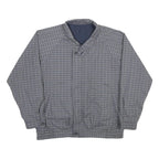 YES SIR Mens Grey Check Reversible Jacket XL Polyester Blend Zip Casual