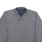 YES SIR Mens Grey Check Reversible Jacket XL Polyester Blend Zip Casual