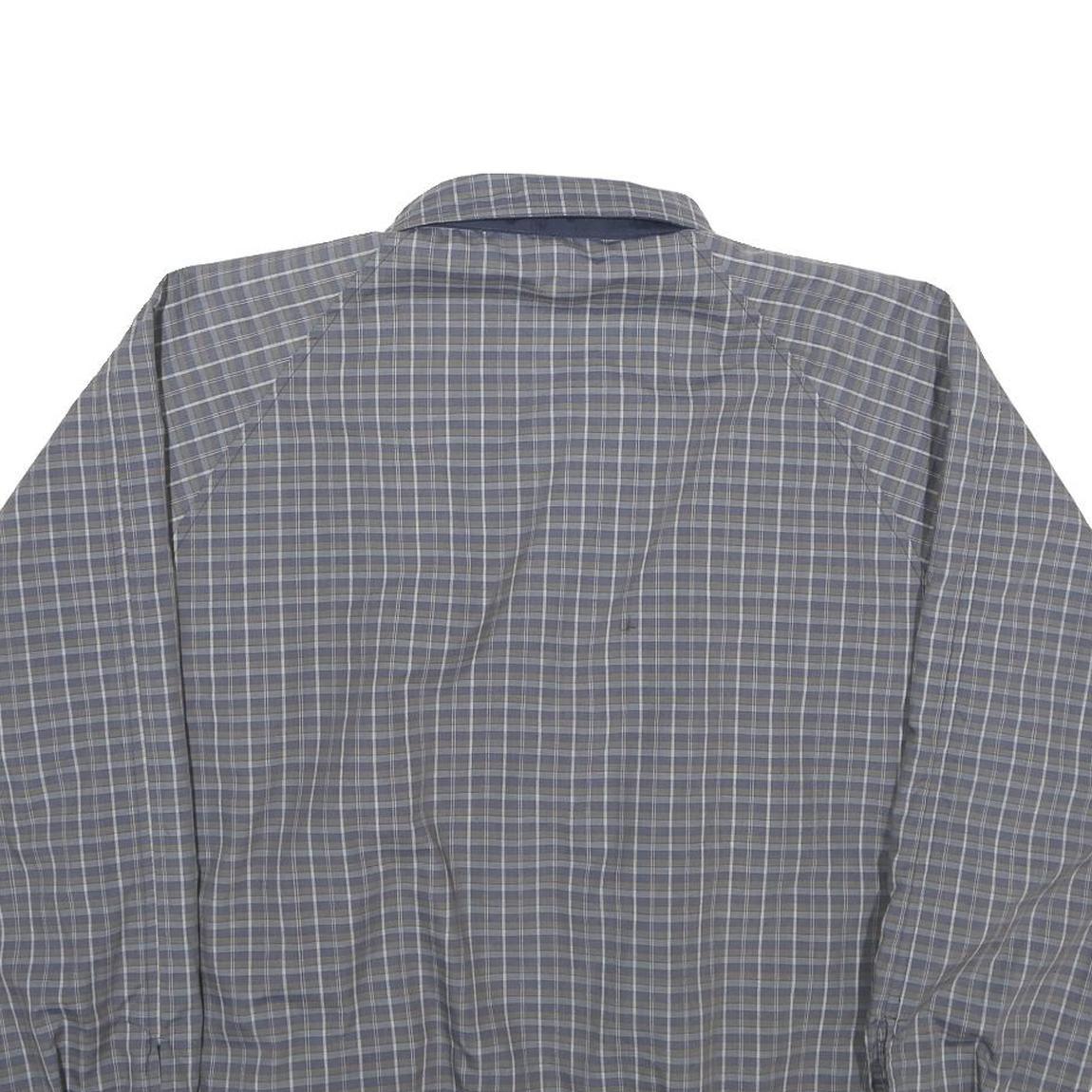 YES SIR Mens Grey Check Reversible Jacket XL Polyester Blend Zip Casual