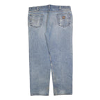 CARHARTT Mens Relaxed Light Blue Denim Jeans W40 L32 Classic Cotton Blend Zip
