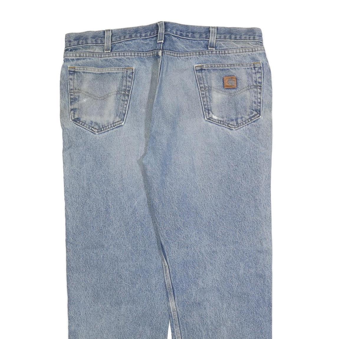 CARHARTT Mens Relaxed Light Blue Denim Jeans W40 L32 Classic Cotton Blend Zip