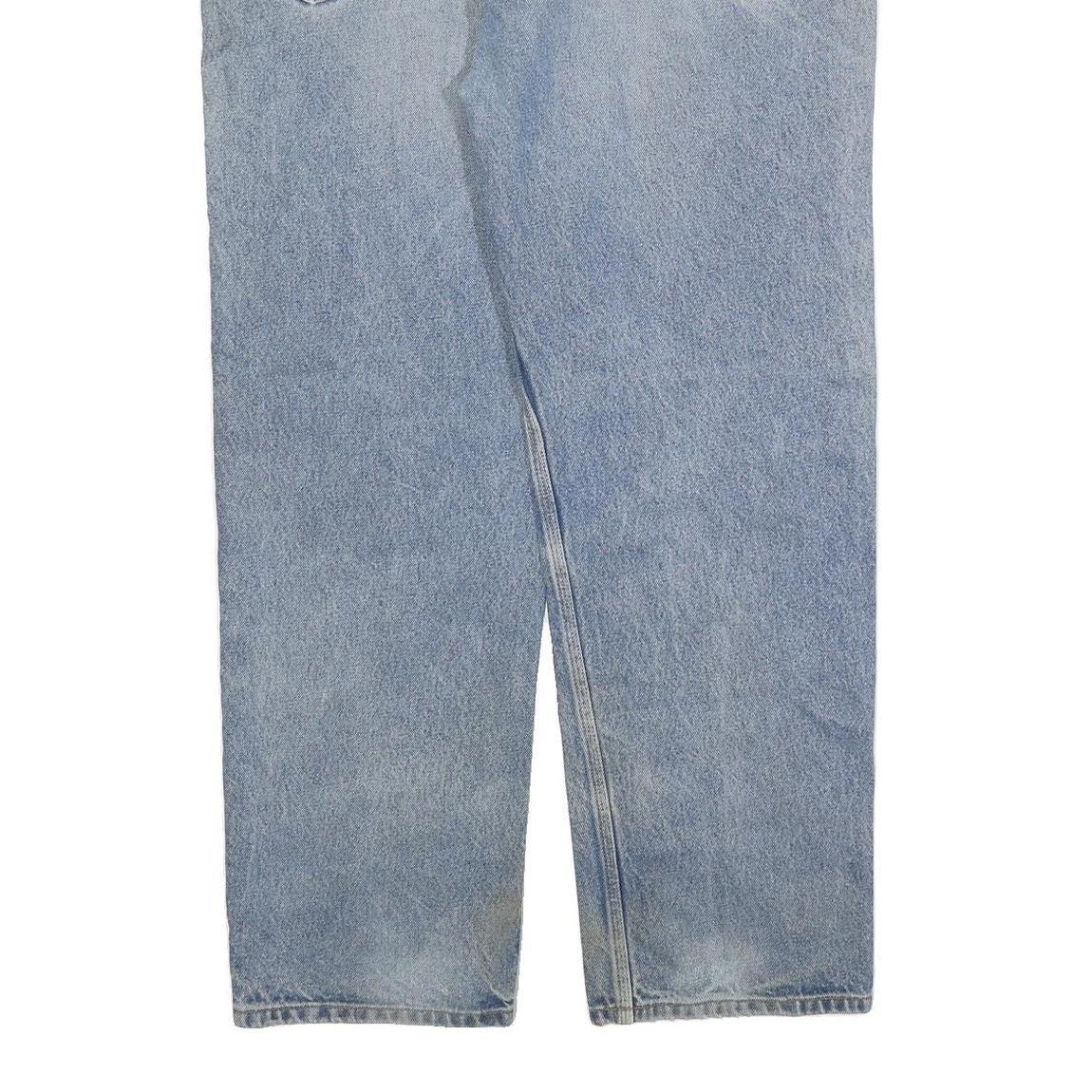 CARHARTT Mens Relaxed Light Blue Denim Jeans W40 L32 Classic Cotton Blend Zip