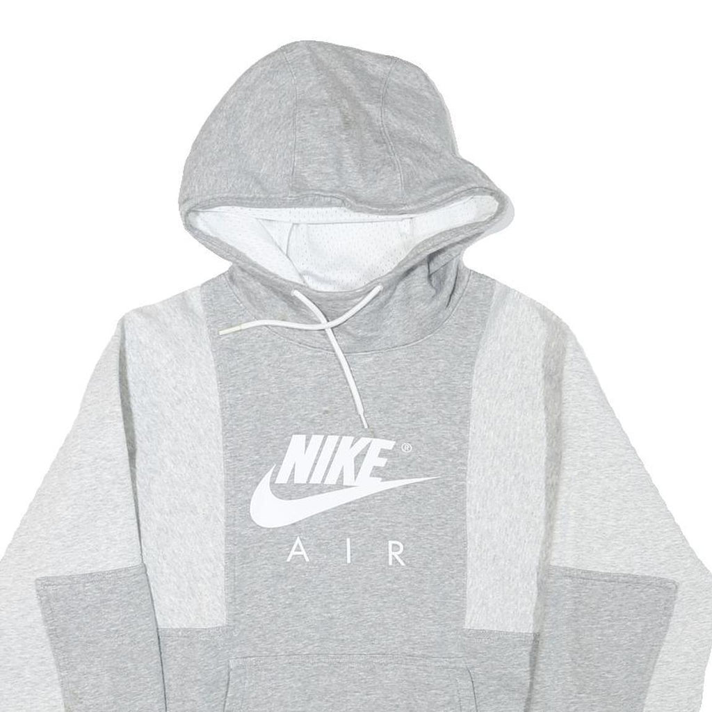 NIKE Mens Grey & Light Grey Air Pullover Hoodie S Comfortable Cotton Blend