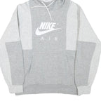 NIKE Mens Grey & Light Grey Air Pullover Hoodie S Comfortable Cotton Blend