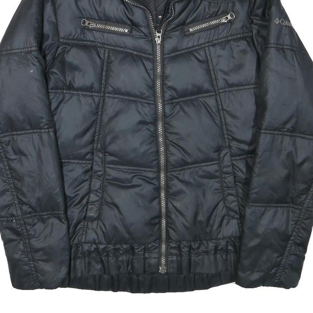COLUMBIA Womens Black Jacket XS Polyester Blend Quilted Zip Outdoor Warm