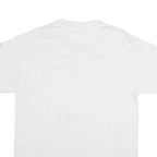 LITTLE BROWNIE ORIGINALS Mens White Grey Husky Graphic T-Shirt L Short Sleeve