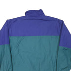 PULLMAN Mens Blue & Green Zip Jacket S Polyester Blend Colourblock Casual