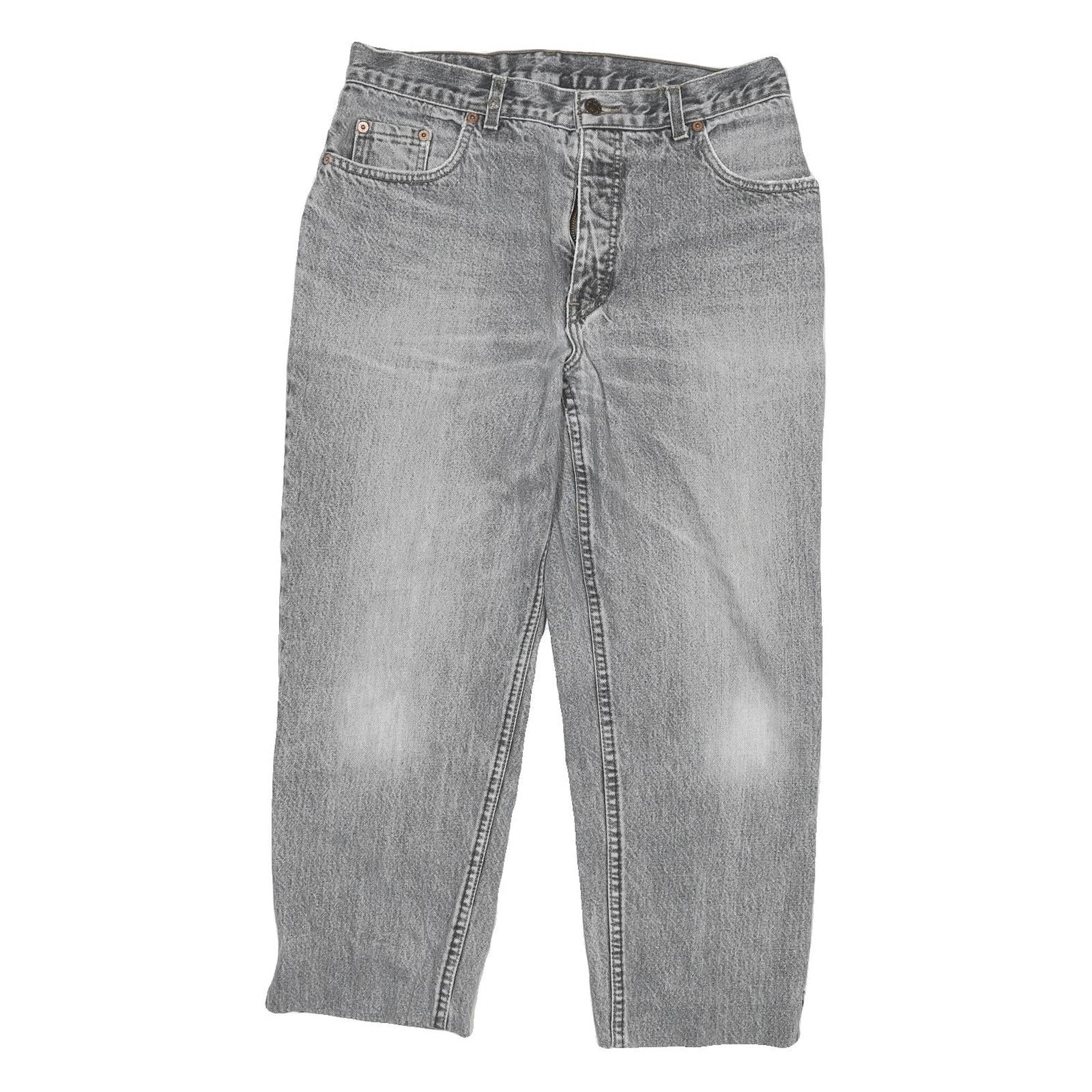 LEVI'S Womens Grey Relaxed Straight Denim Medium W30 L24 Casual Zip Jeans